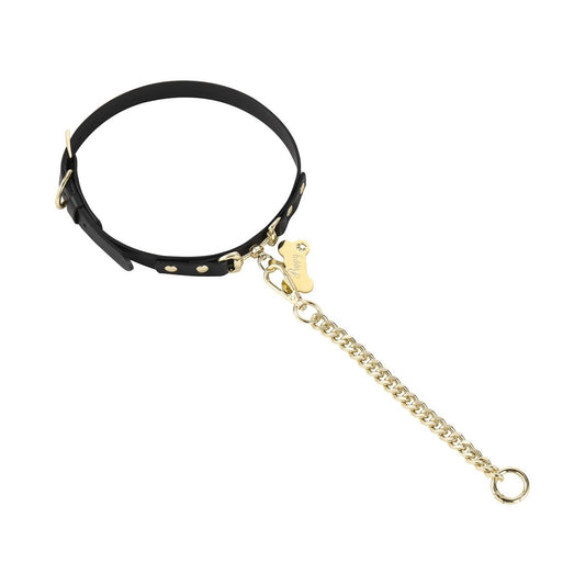 Landofgenie Adjustable PU Leather Decorative Collar - landofgenie
