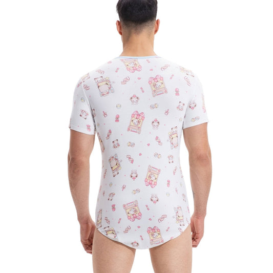 Landofgenie Men Print Onesie - Bear - landofgenie