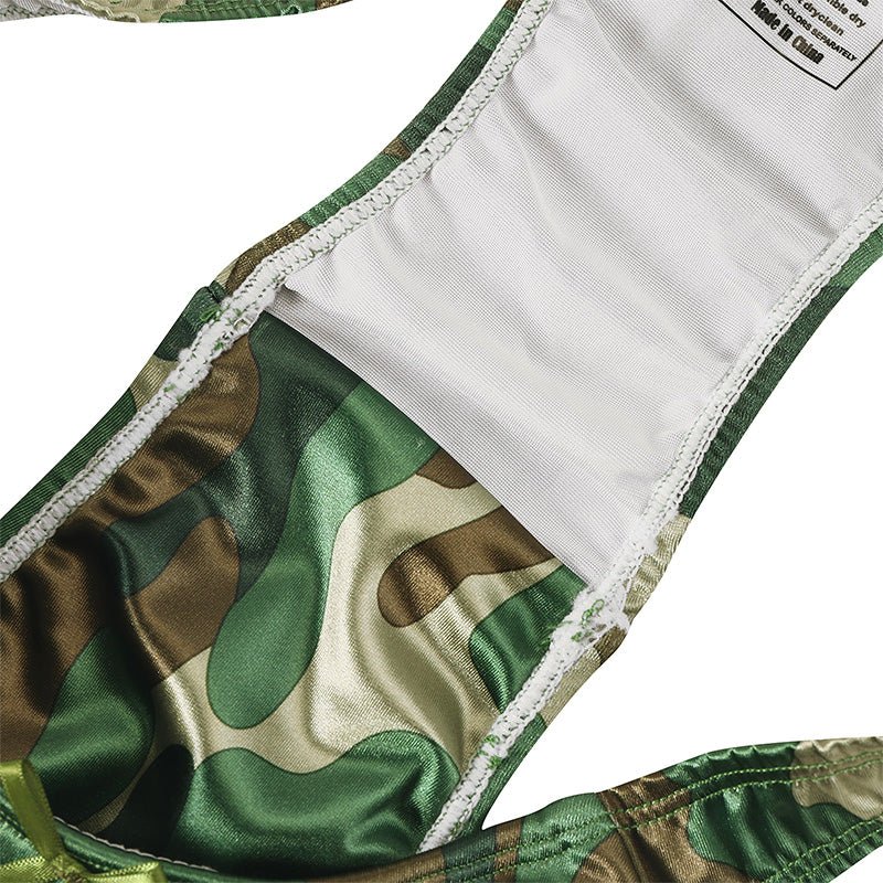 Landofgenie No gender hiding Thong Tucking Gaff Panties - Camouflage Green - landofgenie