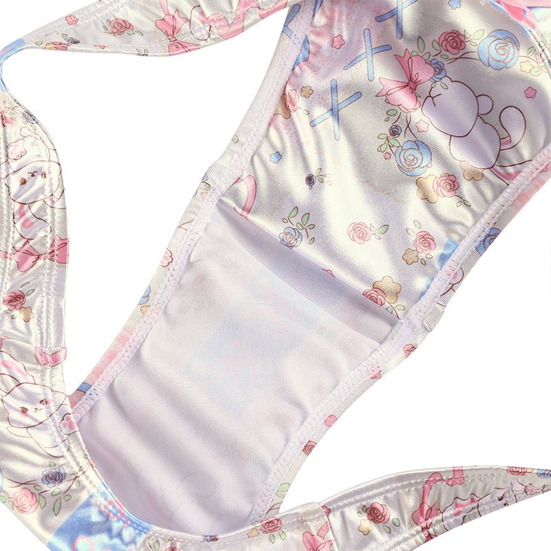 Landofgenie No gender hiding Thong Tucking Gaff Panties - Garden Bunny - landofgenie