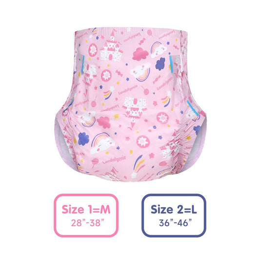 Landofgenie Adult ABDL Diapers Overnight Adult Diapers With 10 Pieces - Candy Castle - landofgenie