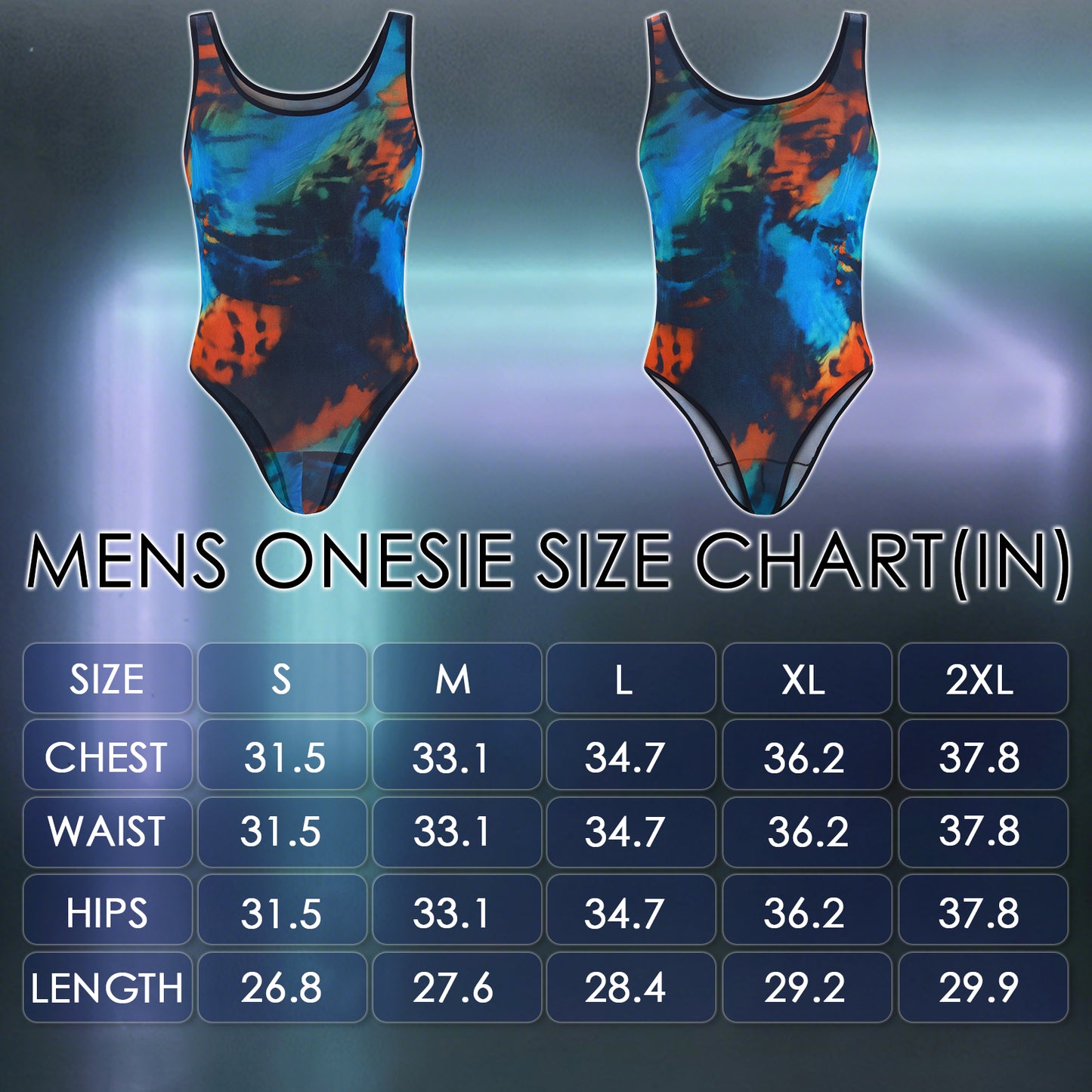 Landofgenie Mens Sexy One Piece Lingerie - Iridescent