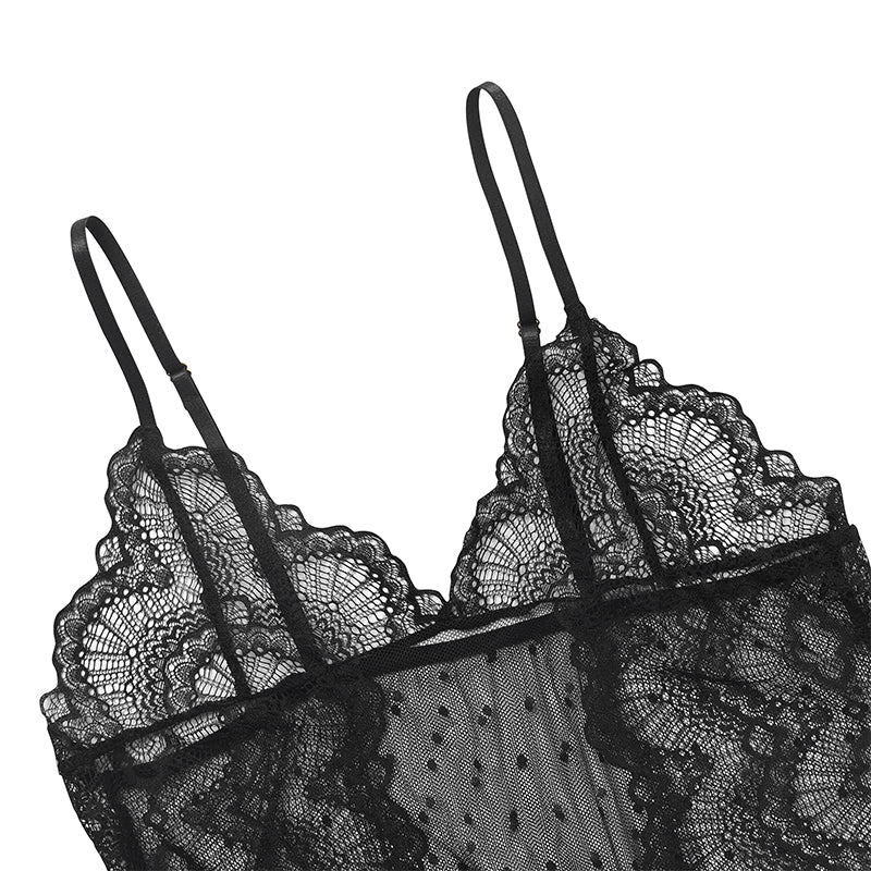 Landofgenie Mens Sexy One Piece Lingerie - tulle lace