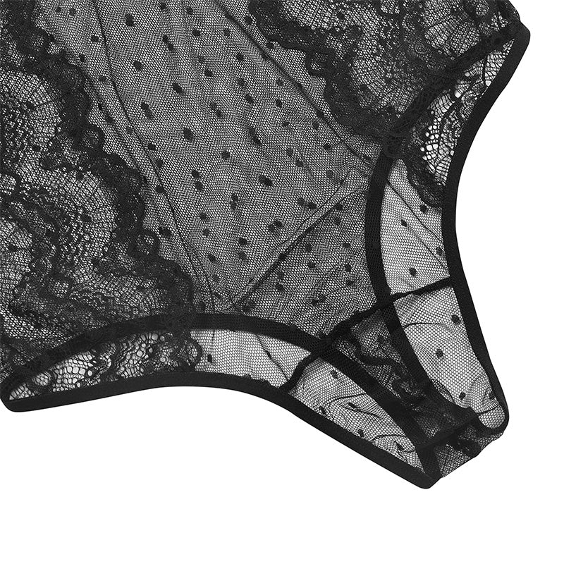 Landofgenie Mens Sexy One Piece Lingerie - tulle lace