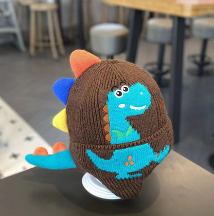 Landofgenie One Size Cotton Knitting Dinosaur Cap