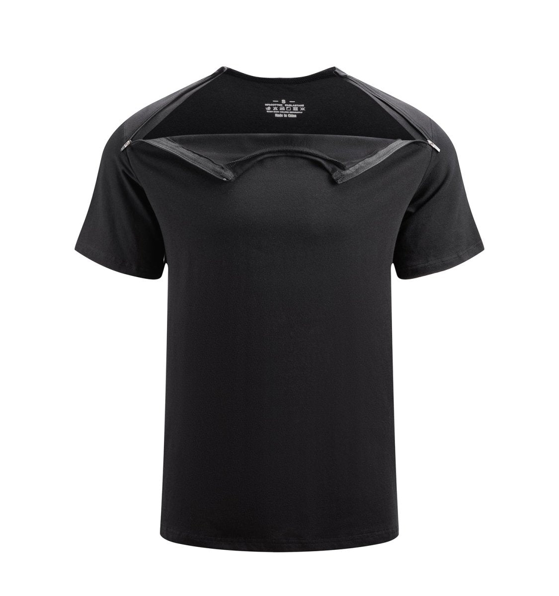 Landofgeni Unisex Port Shirts Post Shoulder Surgery Recovery Shirts - Black - landofgenie