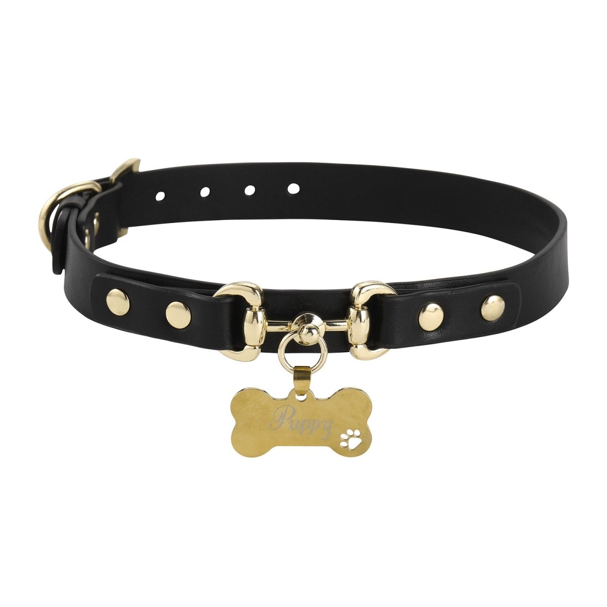 Landofgenie Adjustable PU Leather Decorative Collar - landofgenie