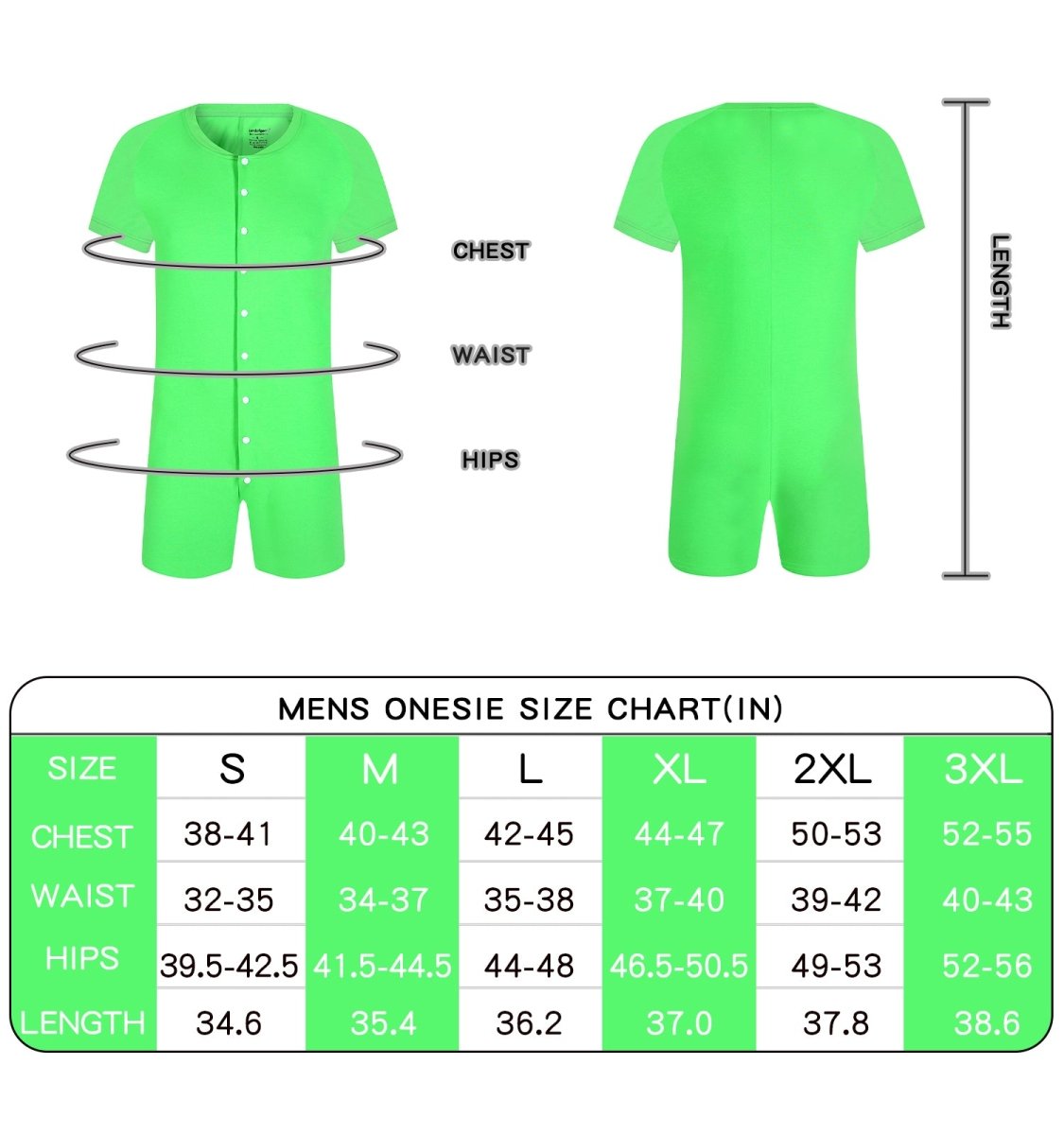 Landofgenie Adult Bodysuit Retro Onesie - Green - landofgenie