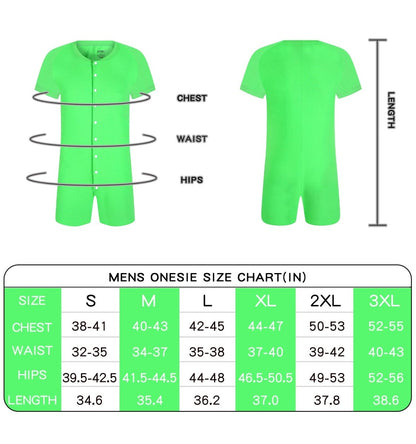 Landofgenie Adult Bodysuit Retro Onesie - Green - landofgenie