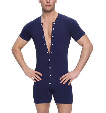 Landofgenie Adult Bodysuit Retro Onesie - Navy - landofgenie