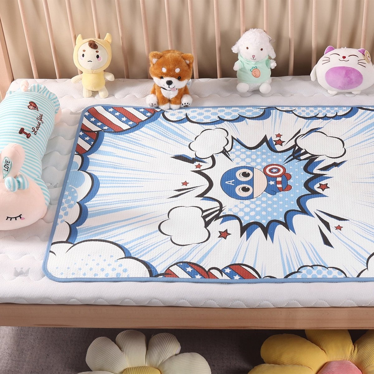 Landofgenie Adult Diaper Changing Pad 30 x 45.5 inches- Captain America - landofgenie