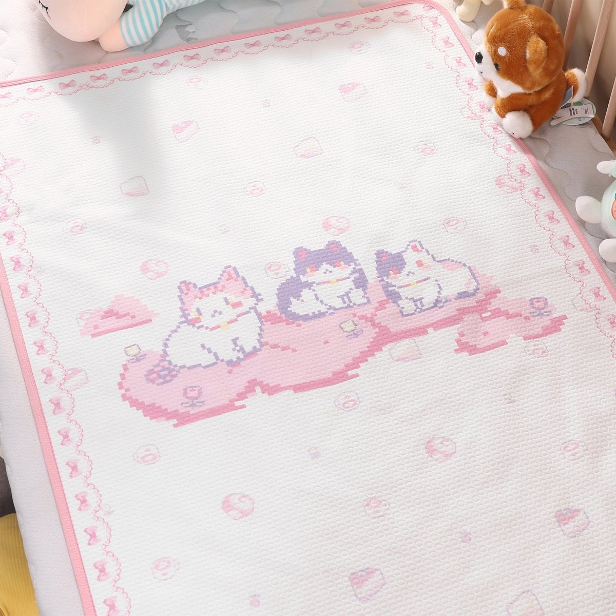 Landofgenie Adult Diaper Changing Pad 30 x 45.5 inches-Pixel Cat - landofgenie