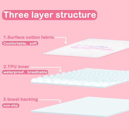 Landofgenie Adult Diaper Changing Pad 30 x 45.5 inches - Pixel Cat - landofgenie