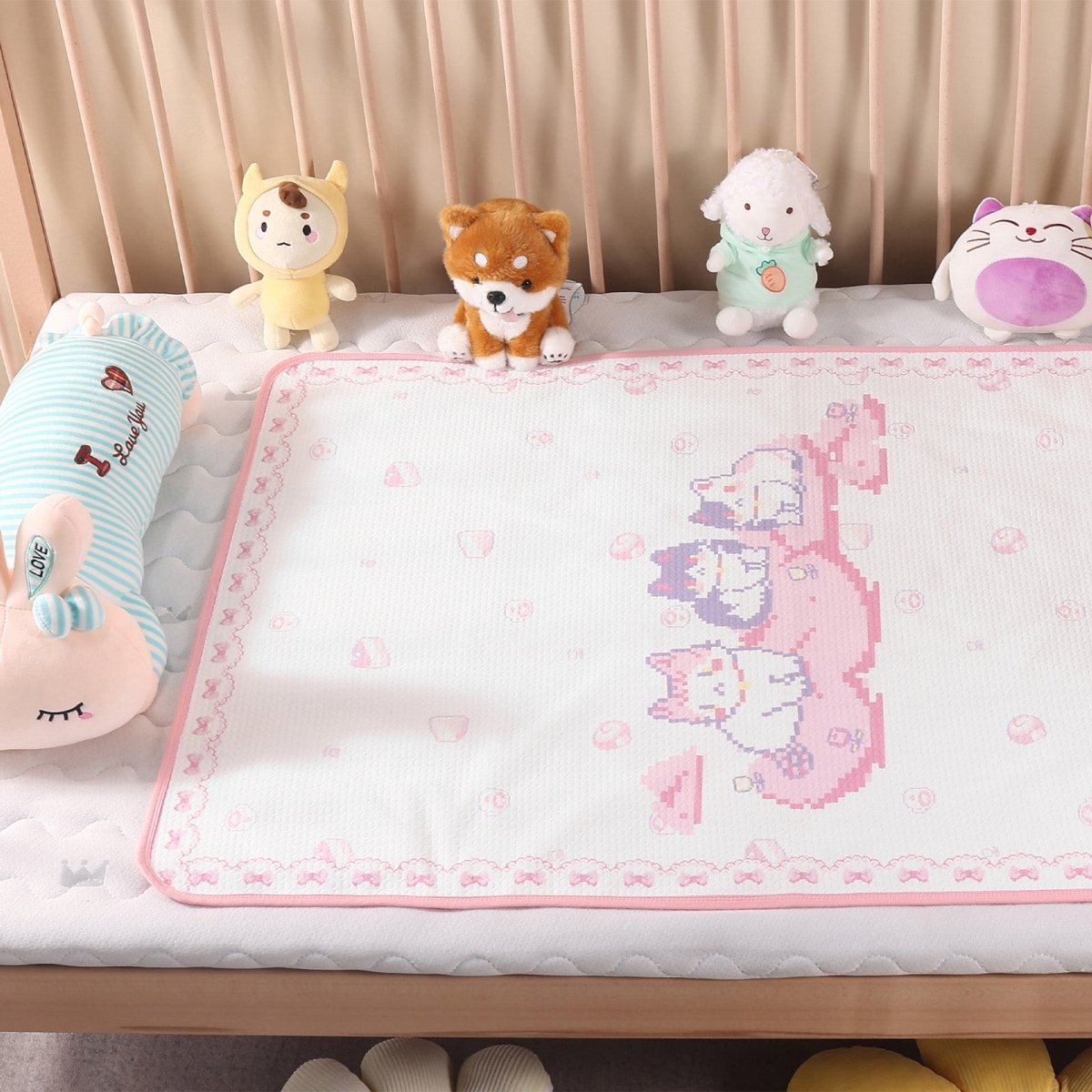 Landofgenie Adult Diaper Changing Pad 30 x 45.5 inches-Pixel Cat - landofgenie