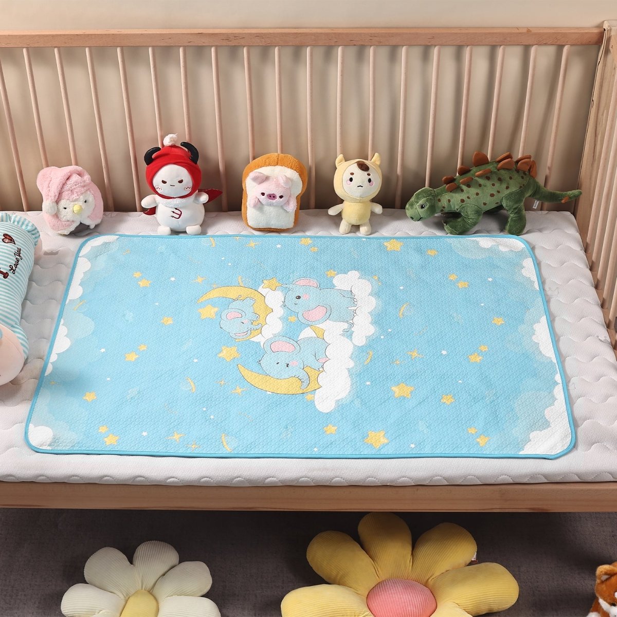 Landofgenie Adult Diaper Changing Pad 30 x 45.5 inches - Starry Sky Elephant - landofgenie