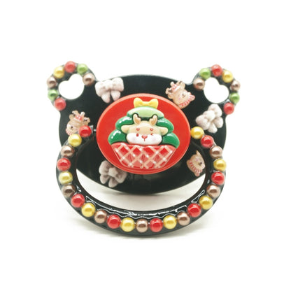 Landofgenie Adult Fashion Christmas Pacifier - Black - landofgenie