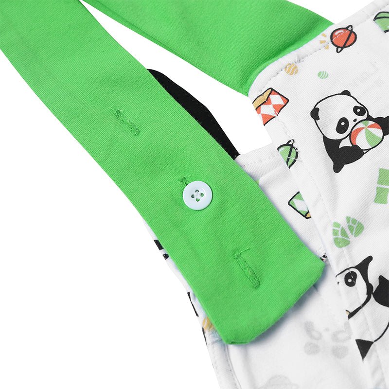 Landofgenie Adult Print Bib Shorts with Pocket - Panda - landofgenie