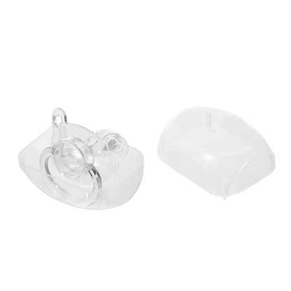 Landofgenie Adult Sized Gloss Pacifier - White & Black Bear Paci - landofgenie