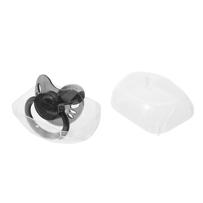 Landofgenie Adult Sized Gloss Pacifier - White & Black Butterfly Paci - landofgenie