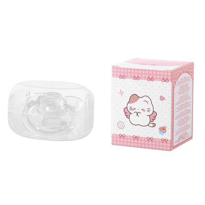 Landofgenie Adult Sized Gloss Pacifier - White & Black Butterfly Paci - landofgenie