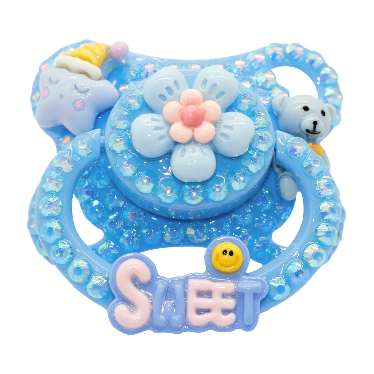 Landofgenie Adult Sized Pacifier -Sweet Blue DIY Paci - landofgenie