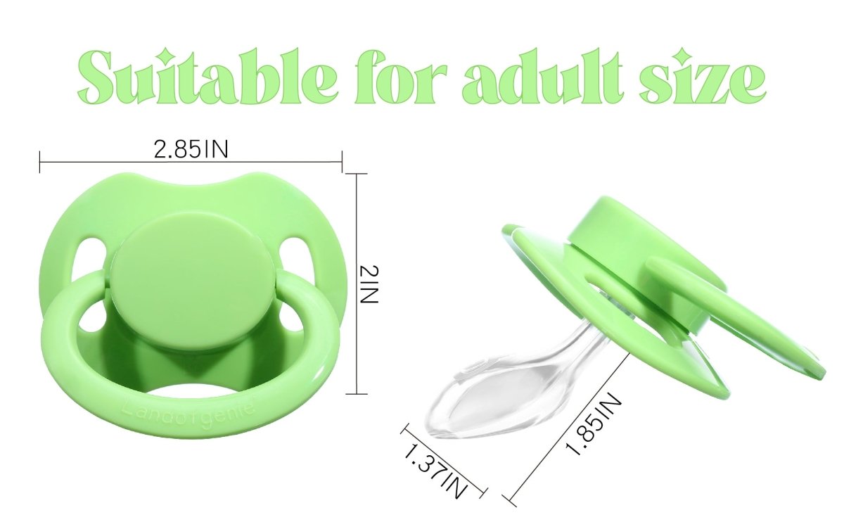 Landofgenie Adult Sized Pacifier - Bone Paci-Bone Green - landofgenie