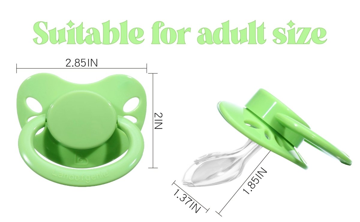 Landofgenie Adult Sized Pacifier - Bone Paci-Butterfly Green - landofgenie