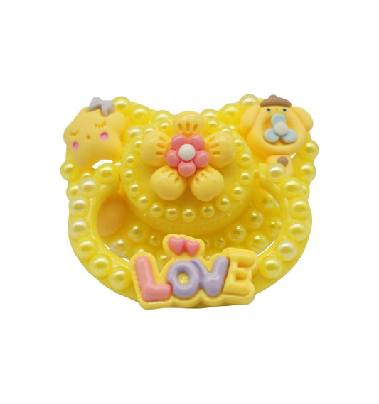 Landofgenie Adult Sized Pacifier -Love Yellow DIY Paci - landofgenie