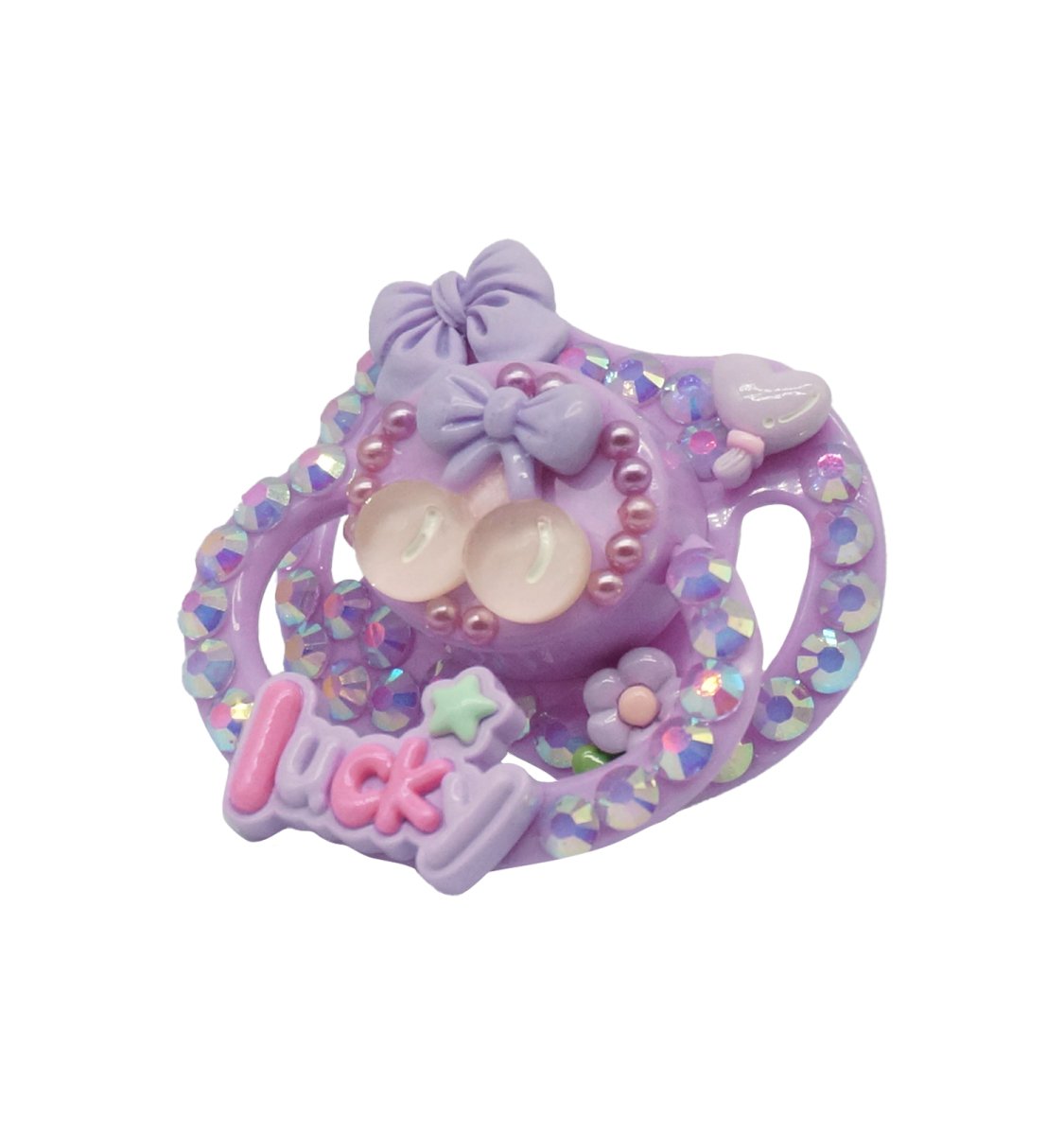 Landofgenie Adult Sized Pacifier -Lucky Purple DIY Paci - landofgenie