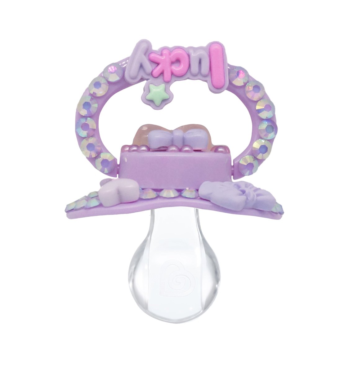 Landofgenie Adult Sized Pacifier -Lucky Purple DIY Paci - landofgenie