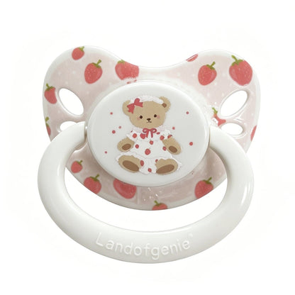 Landofgenie Adult Sized Pacifier - Strawberry Bear - landofgenie
