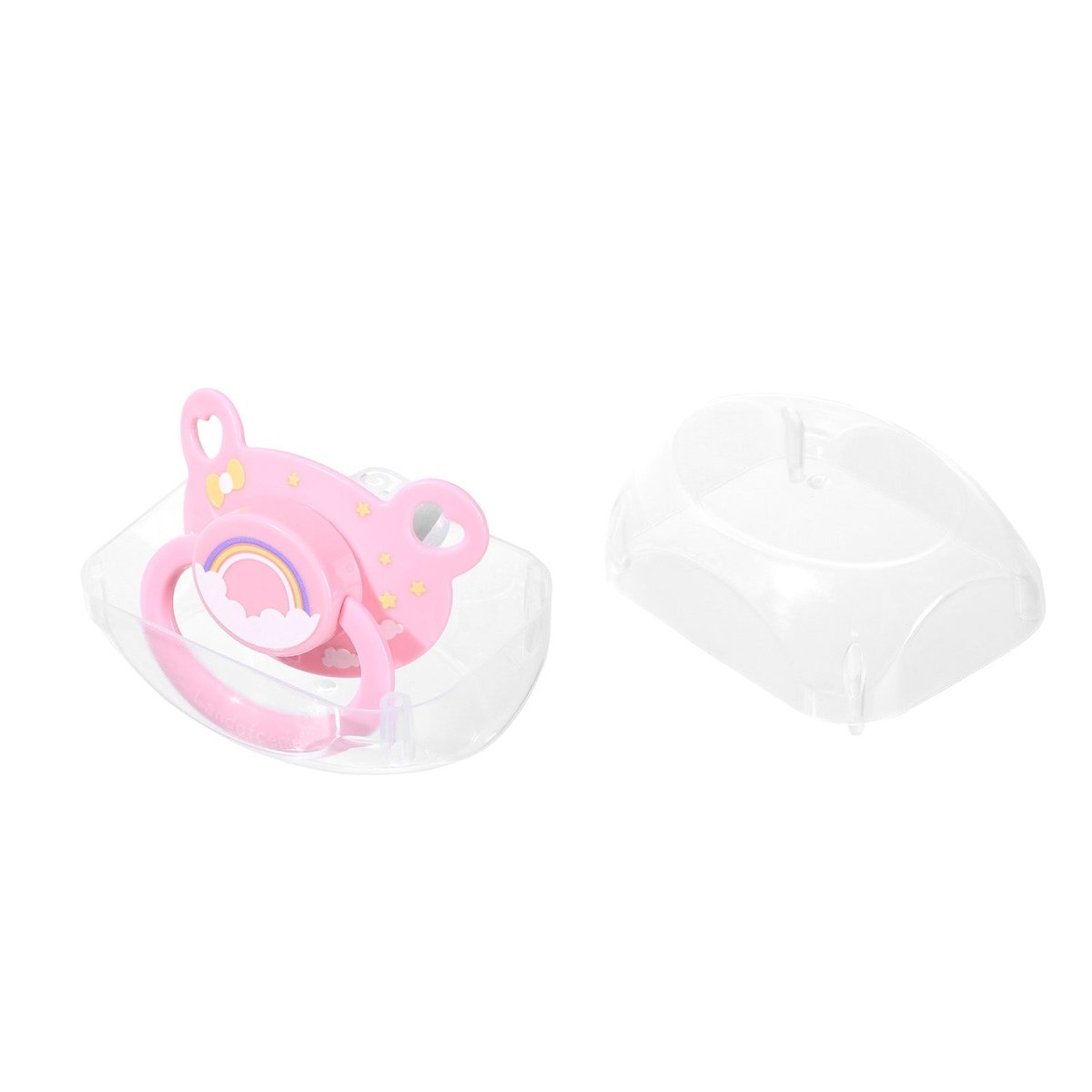 Landofgenie Adult Sized Print Pacifier - Pink & Purple Bear Paci - landofgenie