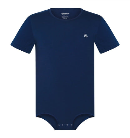 Landofgenie Basic Men Cotton Bodysuit- Navy - landofgenie