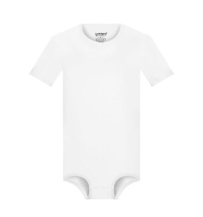 Landofgenie Basic Men Cotton White Bodysuit - landofgenie