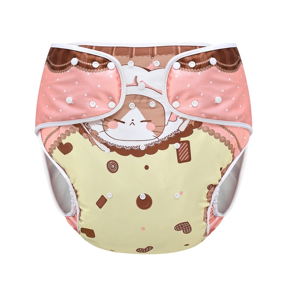 Landofgenie Cute ABDL Diaper Cover - Coffee Cat - landofgenie