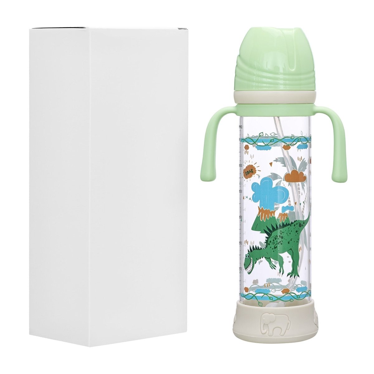Landofgenie Cute Adult Glass Bottle - Ancient Dinosaurs - landofgenie