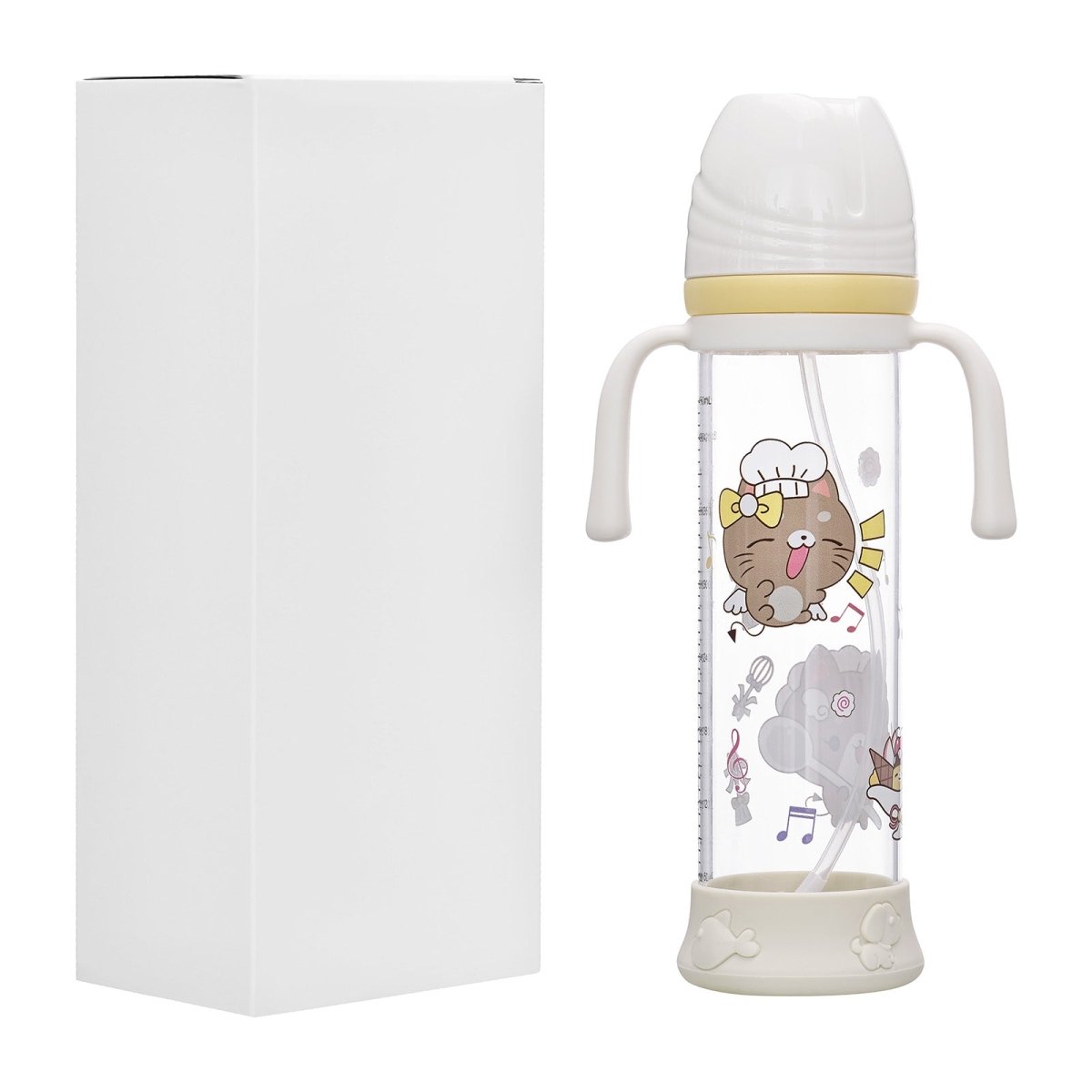 Landofgenie Cute Adult Glass Bottle - Baking Cats - landofgenie