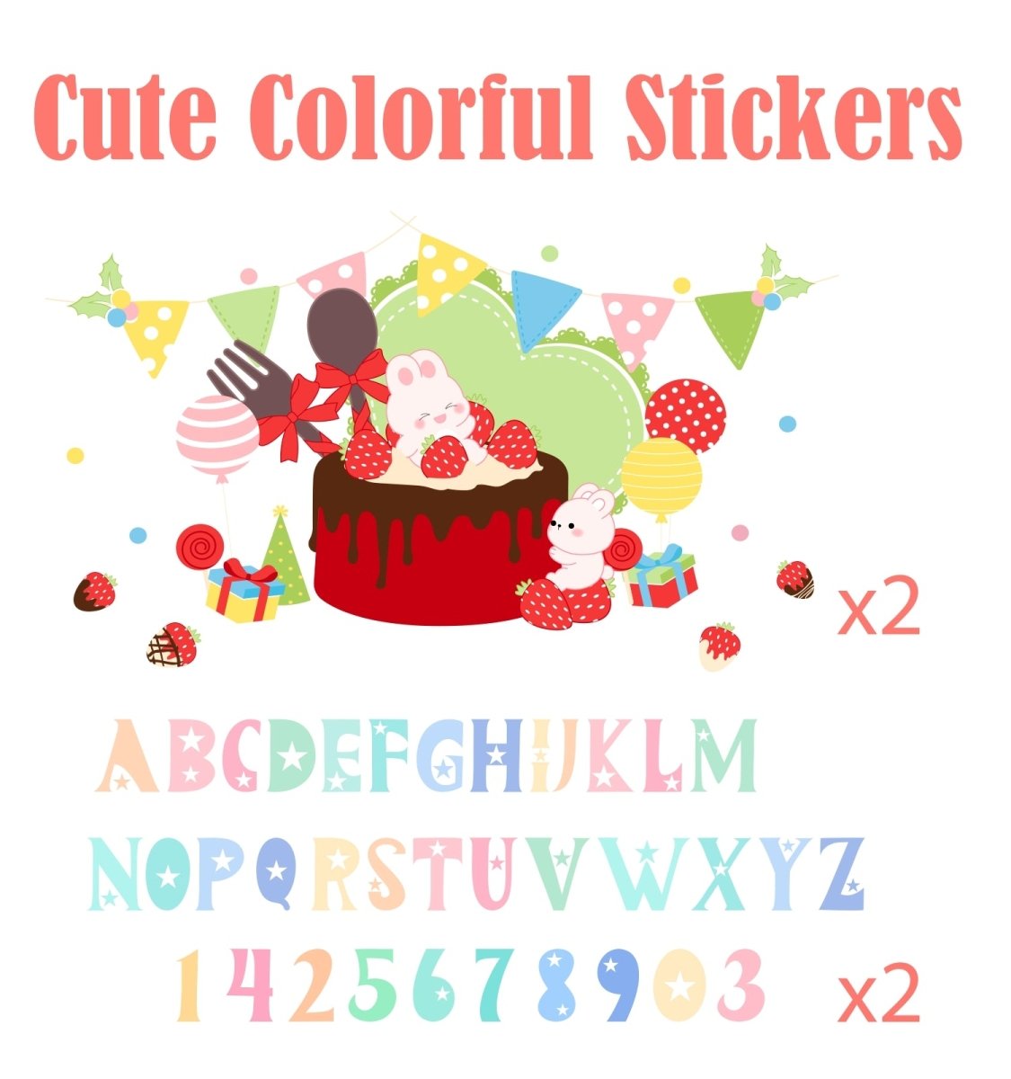 Landofgenie DIY Art Cartoon Cute Stickers - landofgenie