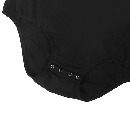 Landofgenie Long Sleeve Men Cotton Black Bodysuit - landofgenie