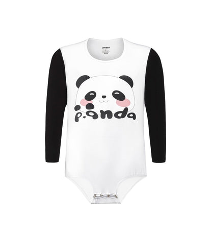 Landofgenie Long Sleeve Men Cotton Bodysuit - Panda - landofgenie