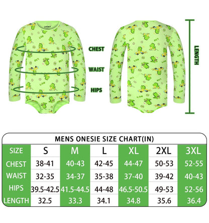 Landofgenie Long Sleeve Men Cotton Onesie - Dino - landofgenie