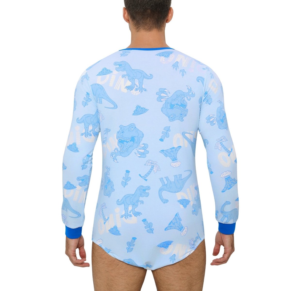 Landofgenie Long Sleeve Men Cotton Onesie - Dinosaur - landofgenie
