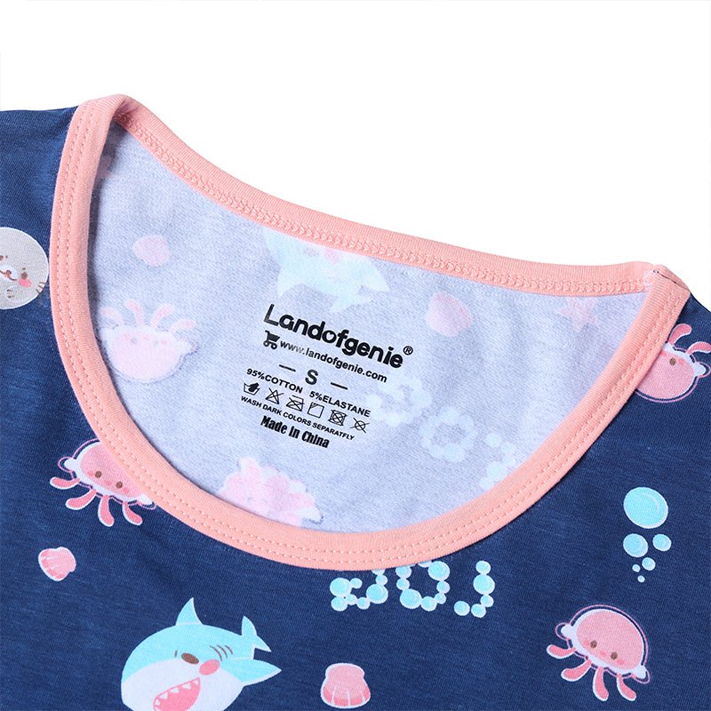 Landofgenie Long Sleeve Men Cotton Onesie - Ocean Animal - landofgenie