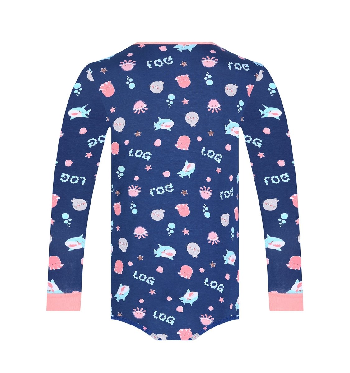 Landofgenie Long Sleeve Men Cotton Onesie - Ocean Animal - landofgenie