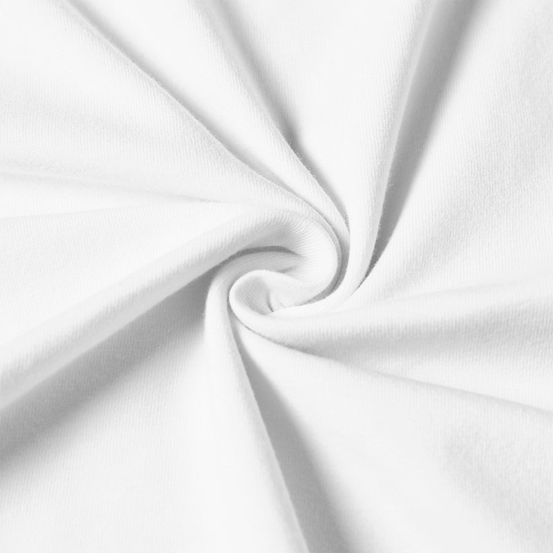 Landofgenie Long Sleeve Men Cotton White Bodysuit - landofgenie
