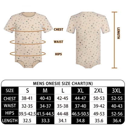 Landofgenie Men Print Onesie - Country Yards - landofgenie