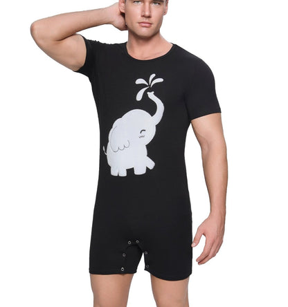 Landofgenie Men Print Onesie - Elephant - landofgenie
