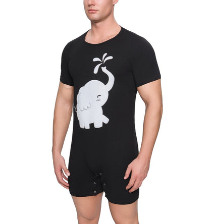 Landofgenie Men Print Onesie - Elephant - landofgenie