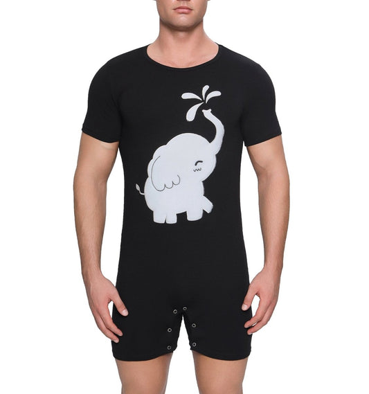 Landofgenie Men Print Onesie - Elephant - landofgenie