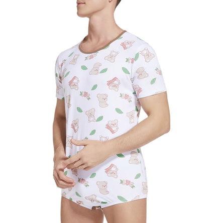 Landofgenie Men Print Onesie-Koala - landofgenie